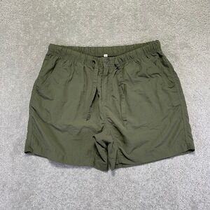 Gramicci Womens Short Size XL Green Nylon Hiking Trail Gorpcore Drawstring